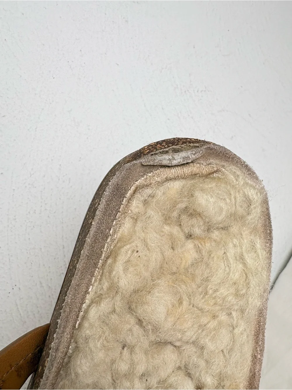 TORY BURCH Miller Cloud Shearling Leather Sandal Caramel/Buttermilk 6